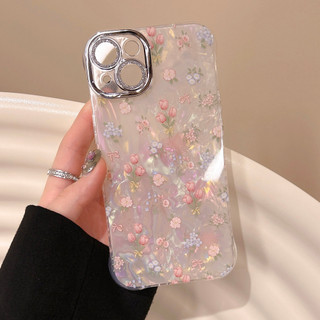 Ốp Điện Thoại Họa Tiết Vỏ Hoa Tulip Cho iPhone 17 Pro Max 17 Air 16 Plus 15 14 13 12 Bảo Vệ Toàn Diện Chống Sốc Bốn Góc Chống Rơi Bảo Vệ Vỏ Acrylic