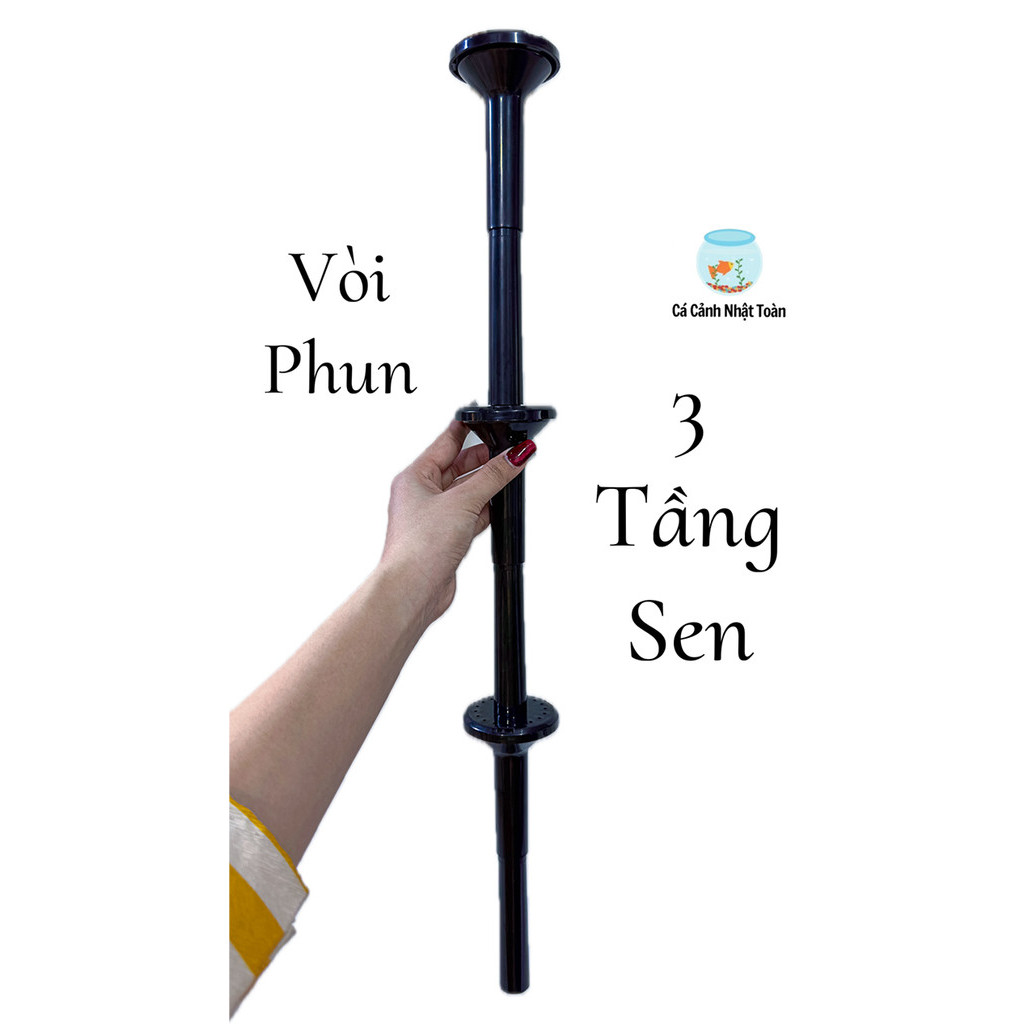 Vòi Phun Sen 3 Tầng Trang Trí Bể Cá, Hòn Bộ, Tiểu Cảnh Young IL