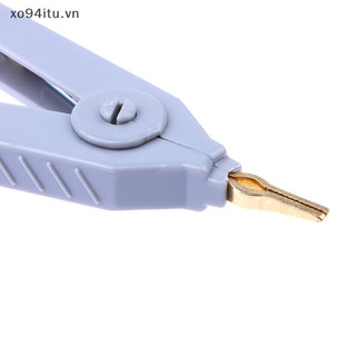 XOITU 1 Kẹp Cá Sấu 90MM Đồng Vàng Kelvin Kẹp Kẹp Thử Nghiệm Mỏ Vịt Kẹp Cho Dụng Cụ Điện Chính Xác VN