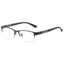 Kính râm RTJIFSS UV Shades, Kính cận thị màu đen + xanh hình chữ nhật, Sức mạnh cổ điển: -0 ~ -4.0x PC Nhựa nửa khung chống mỏi mắt đọc sách