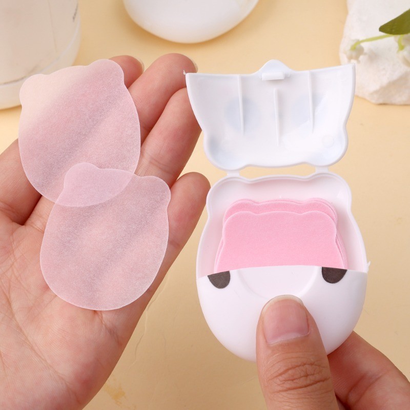 [Đặc sắc] Xà phòng Panda - Xà phòng vệ sinh du lịch - Di động, dùng một lần, Mini, Rich Foam - Tấm xà phòng làm sạch - Giấy rửa tay - Đồ vệ sinh ngoài trời
