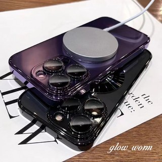 Vỏ trong suốt từ tính Tương thích cho iPhone 15 14 13 12 11 Plus Pro Max Vỏ điện thoại Vỏ bảo vệ ống kính máy ảnh
