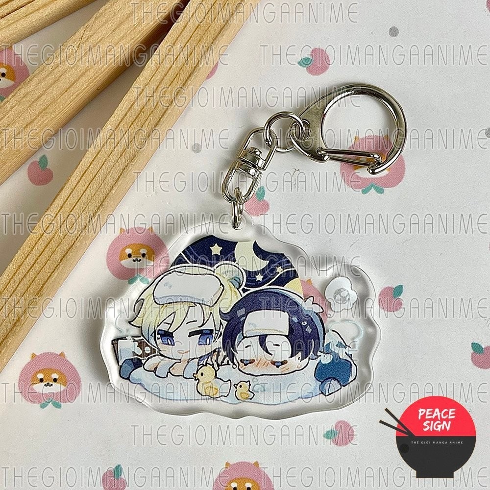 Móc khóa BLUE LOCK COUPLE ISAGI Yoichi KAISER Michael quà tặng in hình anime chibi Mica trong acrylic