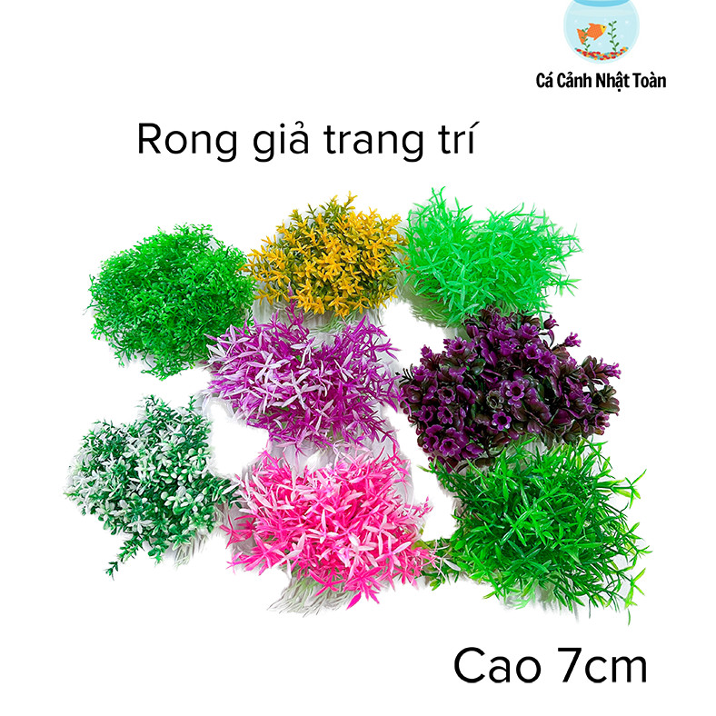 Bụi Rong Giả Đủ Màu Trang Trí Bể Cá Cảnh Cao 7cm (Mẫu Ngẫu Nhiên)
