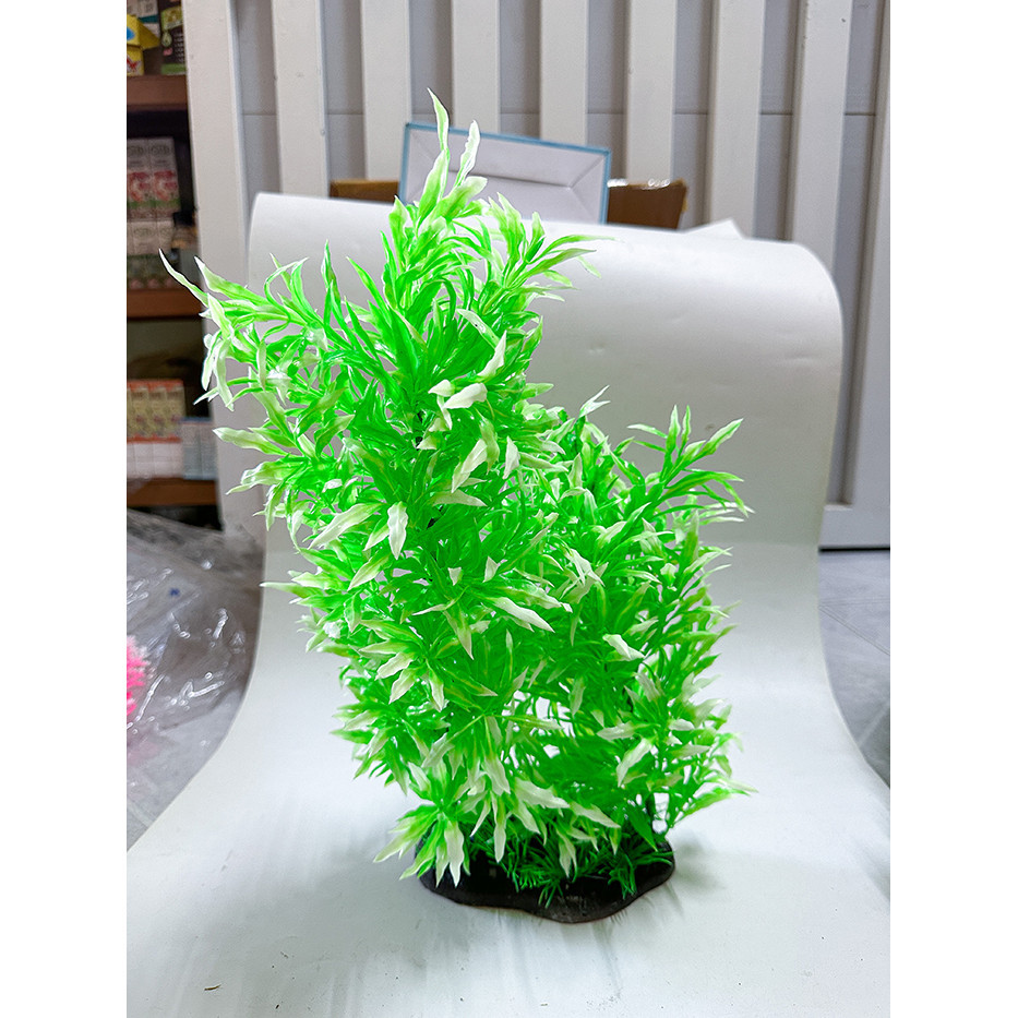 Bụi Rong Giả Đủ Màu Trang Trí Bể Cá Cảnh Cao 34cm (Mẫu Ngẫu Nhiên)