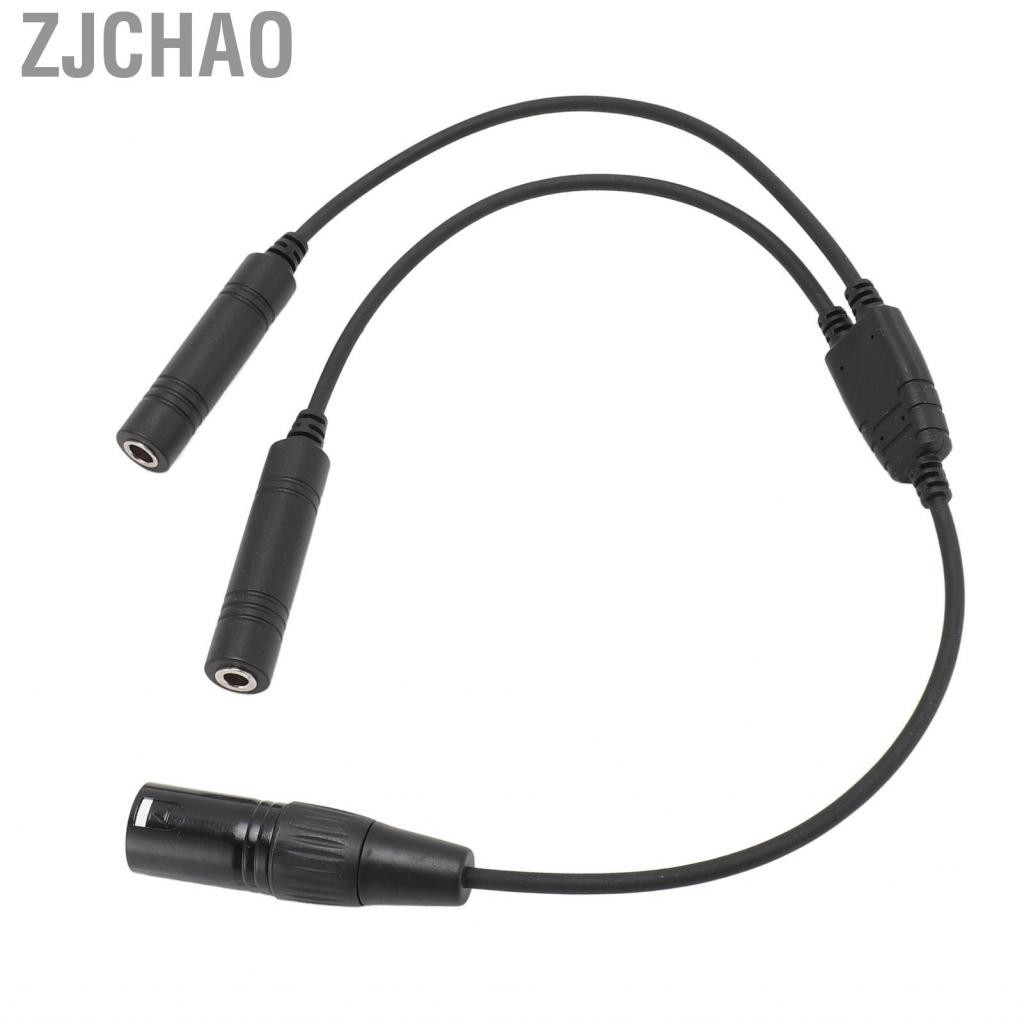 Zjchao Aviation Headset Adapter  Headphone Cable Stable Performance GA Dual Plug To 5 Pin XLR and Play for Most Of Headsets