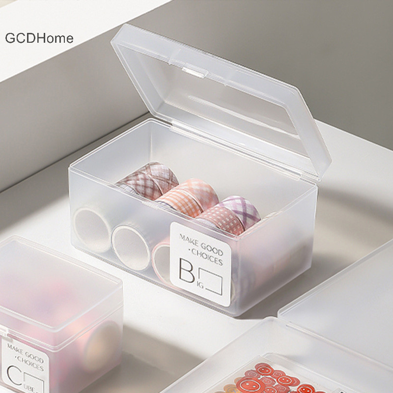 Gcdhome Hình Chữ Nhật Trong Suốt Hộp Nhựa Chống Bụi Bao Bì Hộp Đựng Trang Sức Hộp Bảo Quản HOT Hộp Bảo Quản
