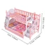 YOLOGO Rocking Horse, Búp bê trượt và giường, Nhà búp bê thời trang dễ thương Giá đỡ nội thất thu nhỏ, Đồ chơi DIY hợp thời trang cho bé gái Quà tặng bé gái