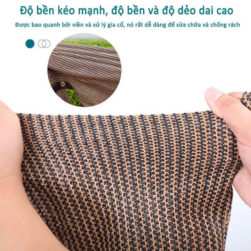 Lưới bóng râm，Lưới Che Nắng Bạt Che Nắng Ban Công Ngoài Trời,  Màu nâu, có nhiều kích cỡ khác nhau, Chặn Tia UV Hiệu Quả
