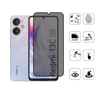 Redmi 13C 5G 2 Chiếc Kính Cường Lực Chống Nhìn Trộm Bảo Vệ Màn Hình Cho Xiaomi Redmi 13C 12 A3 Note 13 Pro Plus 4G 5G 9D Phim Bảo Vệ Kính Chống Gián Điệp
