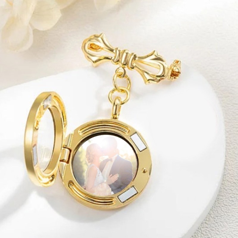 King Lacy Hình Bầu Dục Huy Hiệu Handmade Khung Ảnh Trâm Cài Cho Nữ Thanh Lịch Lapel Pin Trang Sức