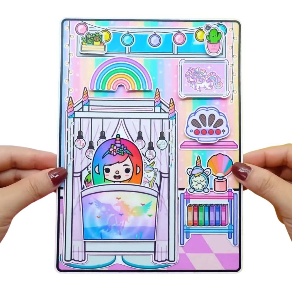 Đồ Chơi - Squishy - Kuromi - Đồ chơi giấy - Ngôi nhà búp bê đồ chơi thủ công bằng giấy công chúa tocaboca unicos h24