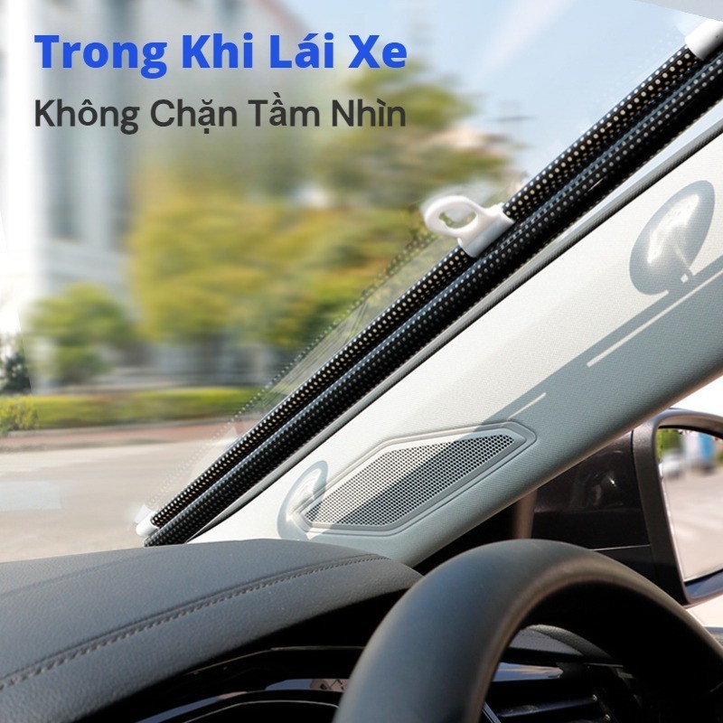Rèm Che Nắng Ô Tô Tự Động, Rèm Cách Nhiệt Ô Tô, Rèm Che Nắng Phía Trước Ô Tô Tự Động Thu Vào