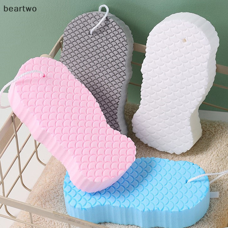 < Beartwo > Fiber Body Scrub Bath Sponge Bàn chải tẩy tế bào chết Phòng tắm Hàng gia dụng Vườn nhà đẹp