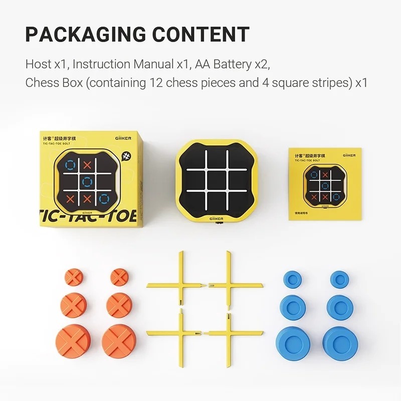 Giiker Super TIC-TAC-TOE BOLT Cờ Vua Xếp Hình Đồ Chơi Nhỏ Gọn Và Di Động Bảng Họ Trò Chơi Cờ Vua Đồ Chơi Cho Trẻ Em Quà Tặng