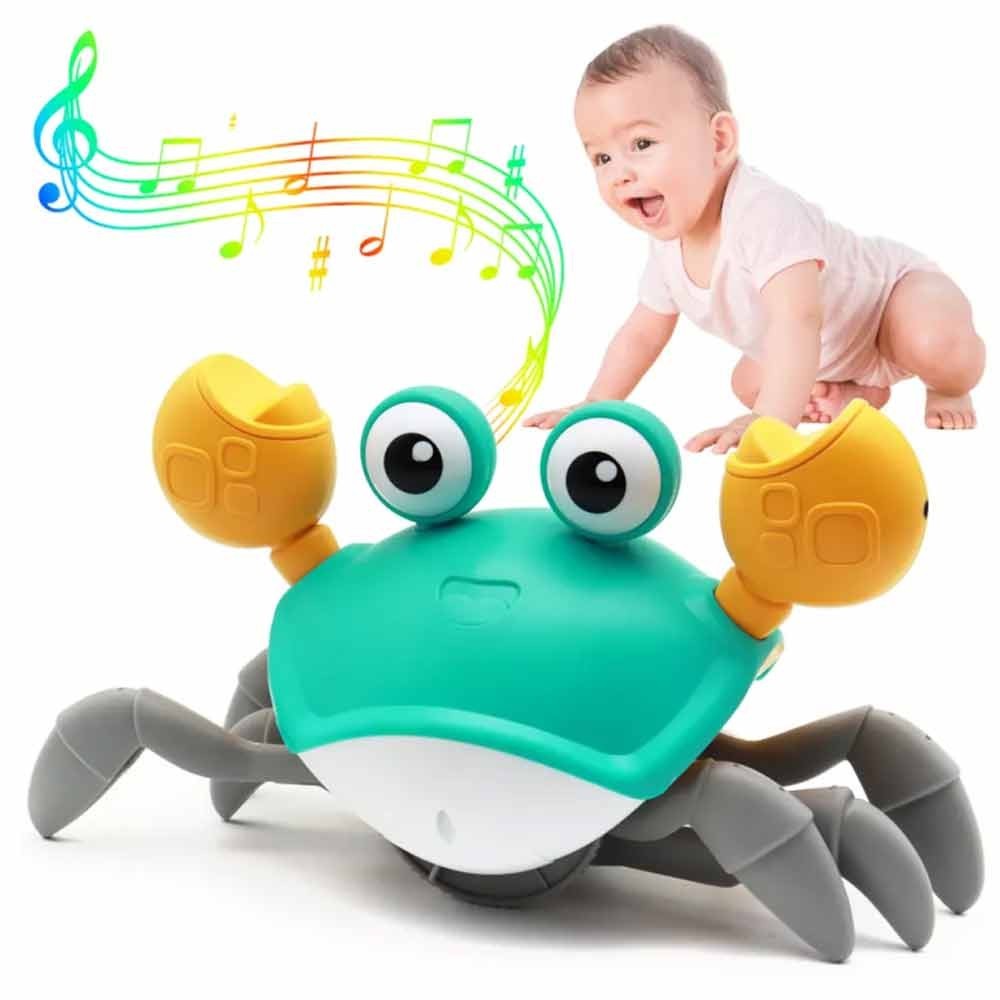 Baby Toys Crawling Crab - Infant Tummy Time Toys 3 4 5 6 7 8 9 10 11 12 Baby Toys 6-12 12-18 Months Light-Up Musical Walking Sen