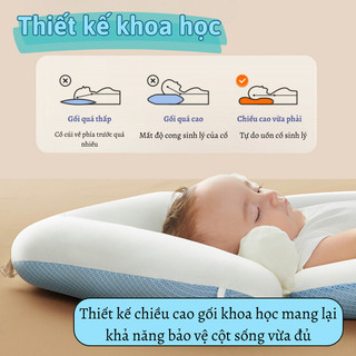 Gối Chống Lật Cho Bé Sơ Sinh Bunnies Vải Cotton Mềm Mại Thoáng Khí, Điều Chỉnh Tư Thế Ngủ Cho Bé