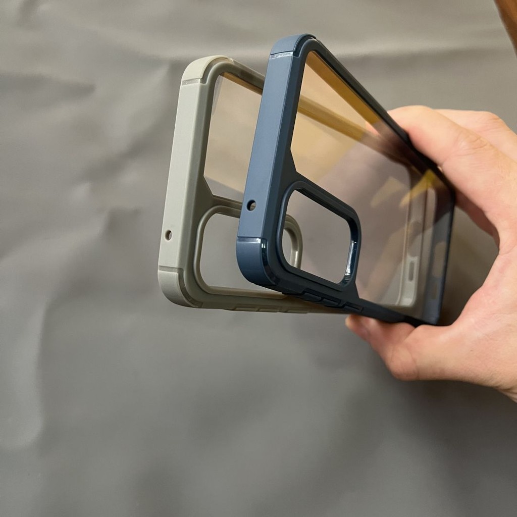 Ốp Điện Thoại Giáp Ngắn Gọn Cho IPhone 15 14 13 12 11 Promax Plus 13 12 Mini XSMAX XR XS 8 7 Bảo Vệ Camera Vỏ Điện Thoại Cứng Trong Suốt Chống Sốc