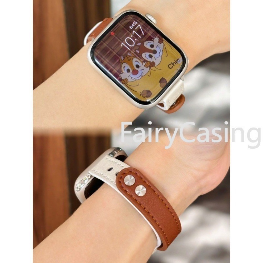 Dây đeo S11 bằng da hai tông màu mỏng cho dây đeo Apple Watch Ultra 2 49mm 44mm 40mm 41mm 42mm 38mm 44 mm Vòng đeo tay cho iwatch 8 băng tần 45mm Ultra Series 9 7 se 3 4 6