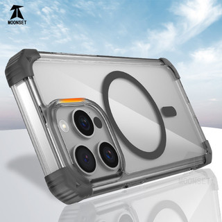 Dành Cho iphone 15 Pro Max / 14 Pro / 13 Pro Max Ốp Lưng Trong Suốt Từ Tính Chống Sốc Cấp Quân Sự Bảo Vệ Góc Bảo Vệ Mỏng Vỏ Điện Thoại
