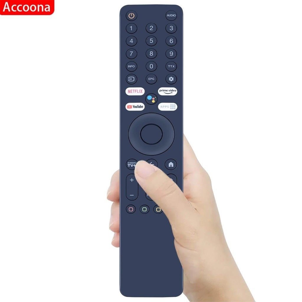 Đều khiển remote từ xa tivi xiaomi L43M8-A2SEA giọng nói 4 nút trắng - tặng pin