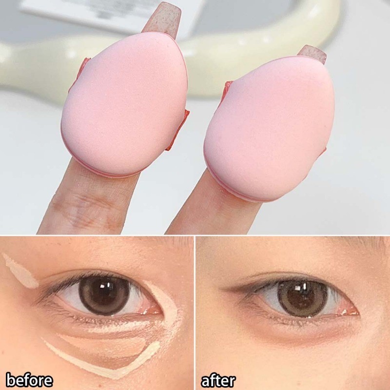 [Đặc sắc] Phấn hồng dâu - Đệm khí nền - Bọt xốp trang điểm kẹo bông - Mềm mại, ướt và khô, có thể giặt được, tái sử dụng - Phụ kiện mỹ phẩm - Dụng cụ trang điểm