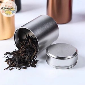 Dreamwin 1x Bạc Kín Khí Hộp Đựng Nhôm Thảo Dược Kim Loại Kín Bình Trà vn