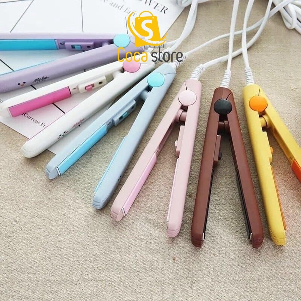 Máy Uốn Tóc Kiêm Duỗi Tóc Mini Sử Dụng Ion Âm Tiện Dụng AMIZIN