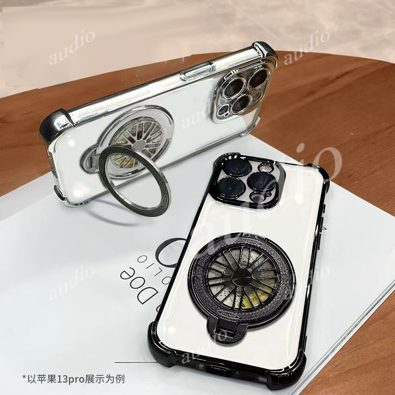 Ốp điện thoại trong suốt mạ bốn góc Realme 14T 14 5G có giá đỡ cối xay gió cho Realme 15 Pro 15T 14T 14 Realme14T 5G Ốp lưng silicon mềm chống sốc cho realme 14t 14 5G
