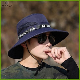 Ptfu Mới Chống Nắng Mũ Câu Cá Mùa Hè Lưới Thoáng Khí Cắm Trại Đi Bộ Đường Dài Mũ Chống Tia UV Mũ Leo Núi Mũ Nam Panama Mới