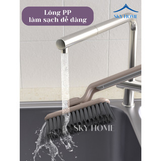 Cây Chà Sàn Nhà Tắm Thông Minh Kèm Nhíp Gắp Tiện Lợi, Chổi Cọ Nhà Vệ Sinh Xoay 360 Độ, Dễ Cầm Nắm CS01 - NGÓI HOME