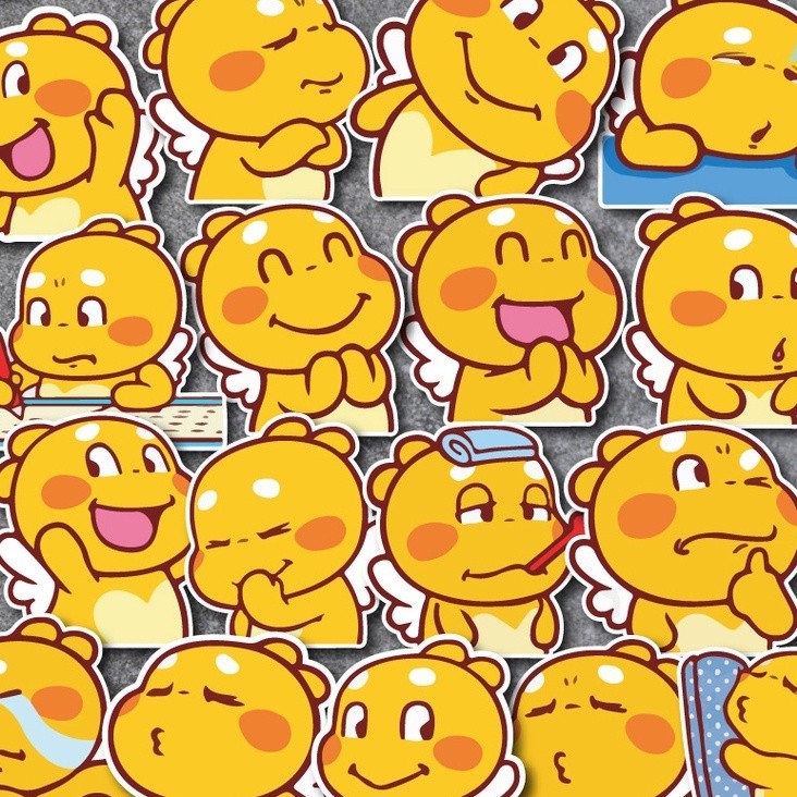 50 Sticker Qoobee chống nước sticker dán laptop, điện thoại, đàn guitar, mũ bảo hiểm, vali