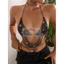 Khâu Fishnet Rỗng Kim Cương Giả Buộc Dây Sling Hot Girl Lễ Hội Âm Nhạc Gợi Cảm Bên Ngoài Top