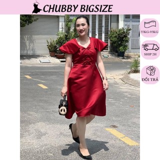 (SALE NGHĨ BÁN) [Chubby Bigsize] Đầm Nơ Dự Tiệc Thiết Kế Bigsize Tafta dáng dài sang trọng