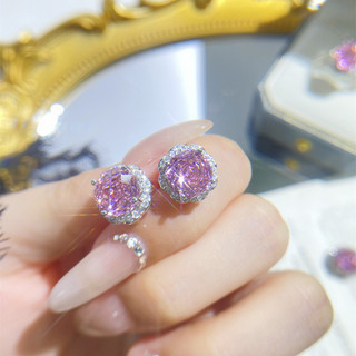 Châu Âu Mỹ ins Phong Cách Mới Hồng Kim Cương Cắt Hoa Hồng Phù Hợp Với Nữ