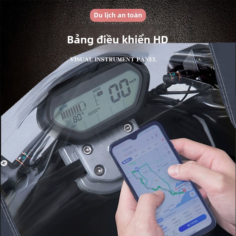Áo mưa đi xe máy PTLUXURY 1 người và 2 người che phủ toàn thân, kèm kính chắn mưa tiện lợi