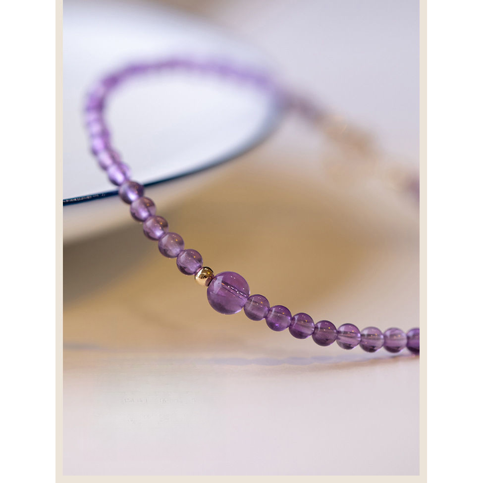 Phụ nữ nhỏ tươi tự nhiên Thạch Anh Tím Vòng đeo tay & bangles