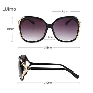 Kính râm nữ thời trang LUImo Kính râm lưới màu đỏ Kính gọng lớn SBS
