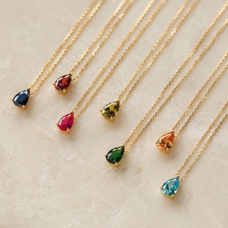 Vòng cổ mặt dây chuyền giọt nước tinh tế thời trang Mười hai chòm sao 12 viên đá khai sinh Chuỗi xương đòn Zircon đầy màu sắc Bé gái Mặc phụ kiện phù hợp Quà tặng đổi sinh nhật Hàng có sẵn
