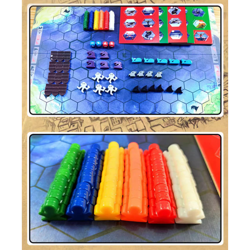 [Luật Việt] Boardgame Survive Escape from Atlantis full 3 expansion trò chơi Sinh tồn đảo hoang Tigar