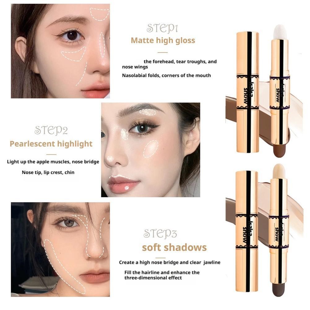 2 Trong 1 Kem Nền Che Khuyết Điểm Bút Che Khuyết Điểm Mặt Dính Kép Tự Nhiên Đường Viền Trang Điểm G4t9