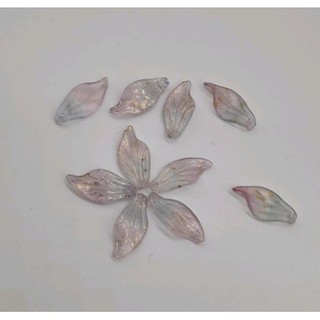 Kẹp Tóc Thủy Tinh Nhỏ Cánh Hoa 10x21mm - DIY Handmade và Vật Liệu Trang Sức Đầu