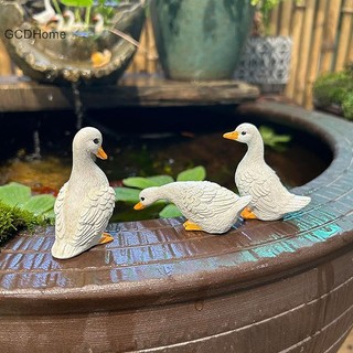 Gcdhome 3 Vịt Trắng Dễ Thương Thủy Canh Chậu Sen Nhựa Retro Điêu Khắc Tượng Ngoài Trời Cho Văn Phòng Tại Nhà Sân Vườn Bàn Làm Việc Trang Trí Nóng