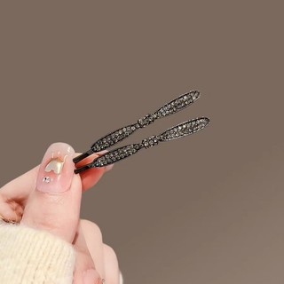 MAUROPOLI Kẹp Tóc Kim Loại Đen Nữ Phong Cách Mới Nơ Tinh Tế Kẹp Bên Nổ