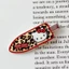 YT4 Sanrio Hello Kitty Acrylic Kẹp Tóc Da Báo Pentagram KT Mèo Bên Kẹp Retro Thời Trang Phụ Kiện Tóc