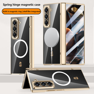 Ốp điện trong suốt lò xo từ tính Bản lề cho Samsung Galaxy Z Fold Phiên bản đặc biệt SE W25 Fold6 Slim 5G Giá đỡ bảo vệ