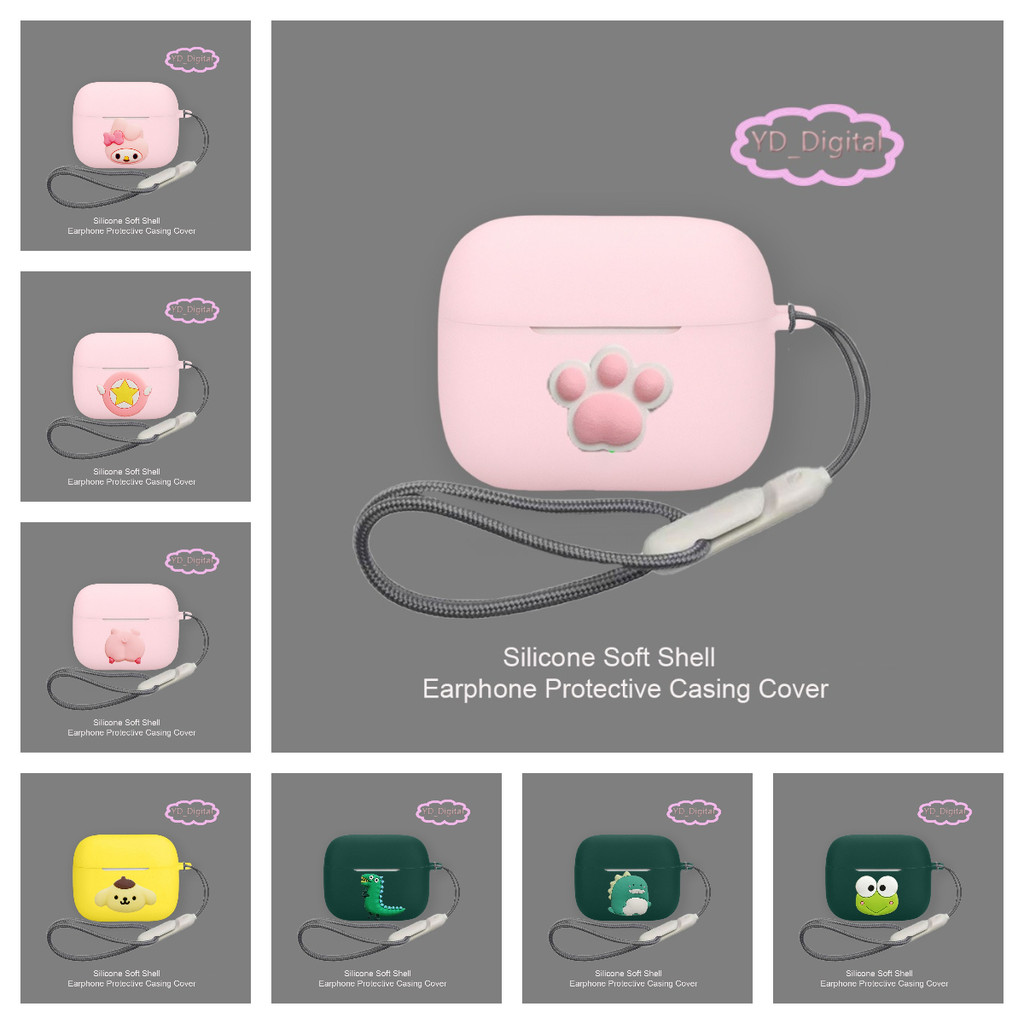 Dành Cho Oppo Enco Buds 3 Pro Ốp Lưng Cắt Tai Nghe Silicon Vỏ Bảo Vệ Tai Nghe Chống Bụi Tai Nghe Da Tay Dây Phụ Kiện
