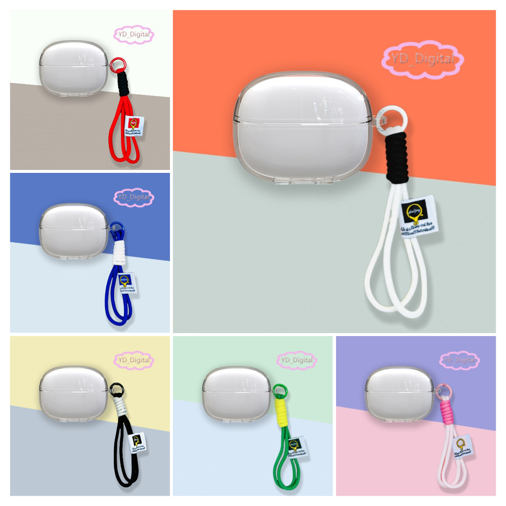 Ốp Lưng Trong Suốt Cho Xiaomi Redmi buds 8 pro TPU Transpent Tai Nghe Tai Nghe Vỏ Mềm Tai Nghe Vỏ Bảo Vệ Vỏ Nylon Dây Buộc