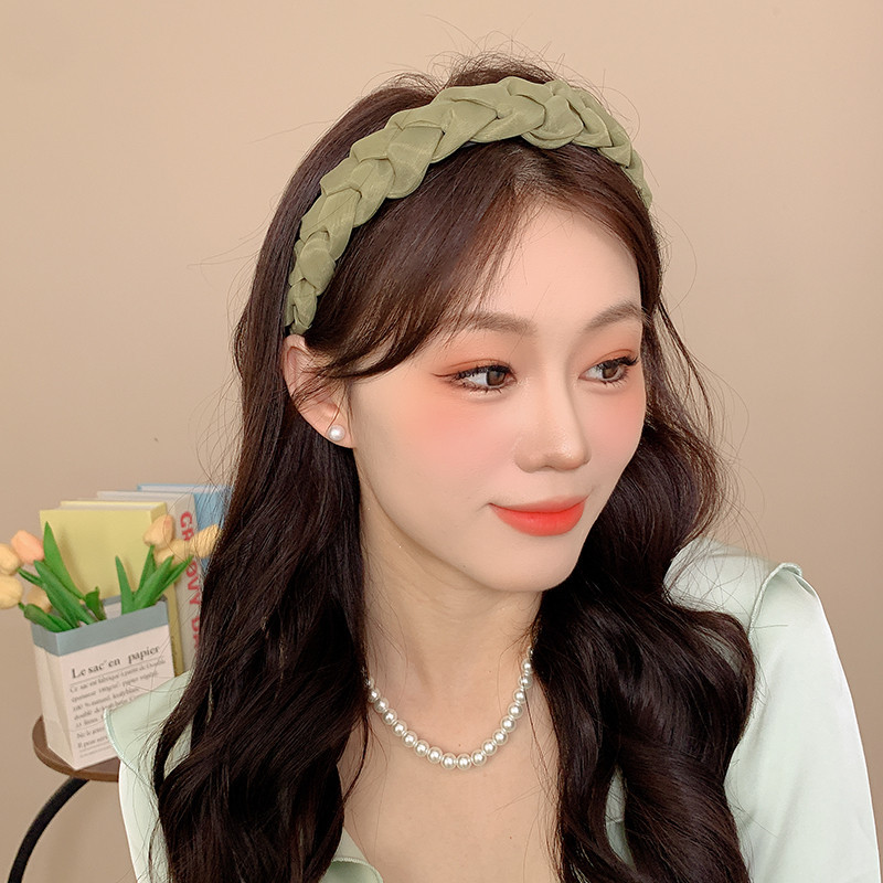 Băng đô viền rộng màu xanh lá cây - Phong cách mới cho phụ kiện tóc thời trang