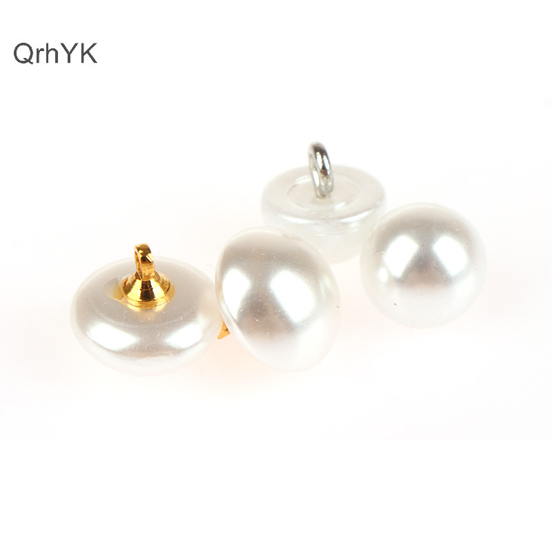 Nhà Máy Thời Trang 10 Chiếc 10 Mm / 12 Mm Nấm Giả Nhựa Áo Sơ Mi Hình Bán Nguyệt Ngọc Trai Nút Chân Cho Quần Áo Trang Trí May DIY QrhYK